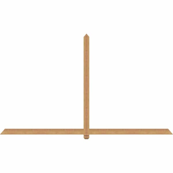Ekena Millwork Eugene Smooth Timber Gable Bracket, Western Red Cedar, 108"W x 63"H x 1 1/2"D x 3 1/2"F, 14/12 Pitch GBW108X63X0204EUG00SWR - main